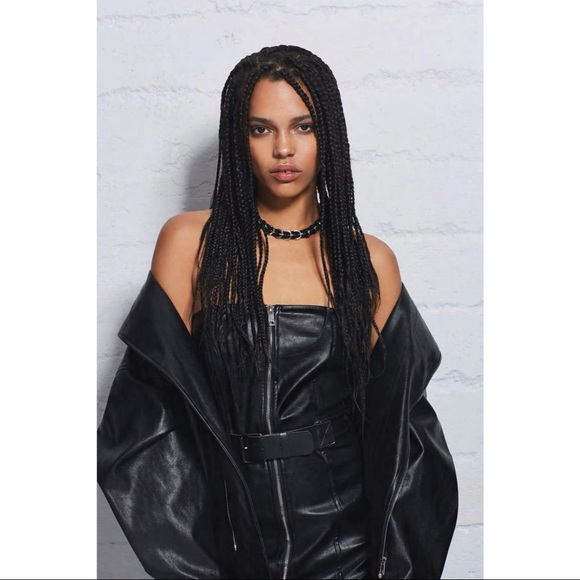 Nastygal Elsa Strapless Vegan Leather Mini Dress - Picture 5 of 5